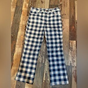 Wrangler Navy and White Checkered Women Jeans